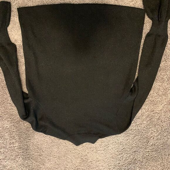 H & M Metallic sweater with cute bell sleeves.  Size: M. - Picture 4 of 4